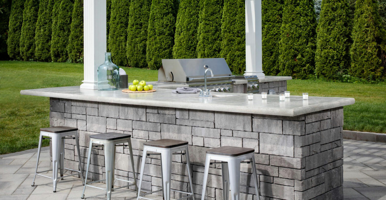 Outdoor kitchen counter top