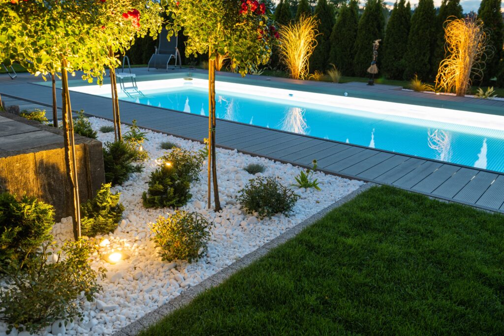 pool lighting, landscape lighting, pool