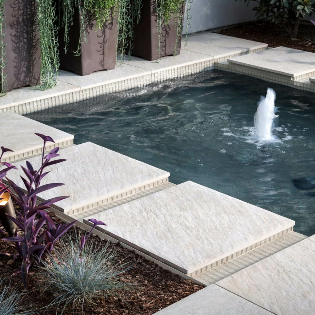 Paver pool deck