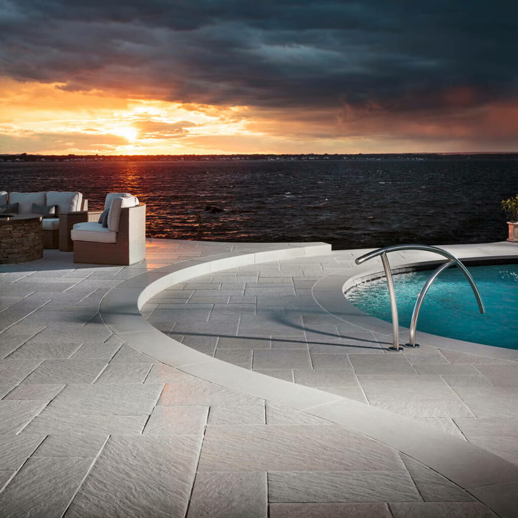 Paver pool deck