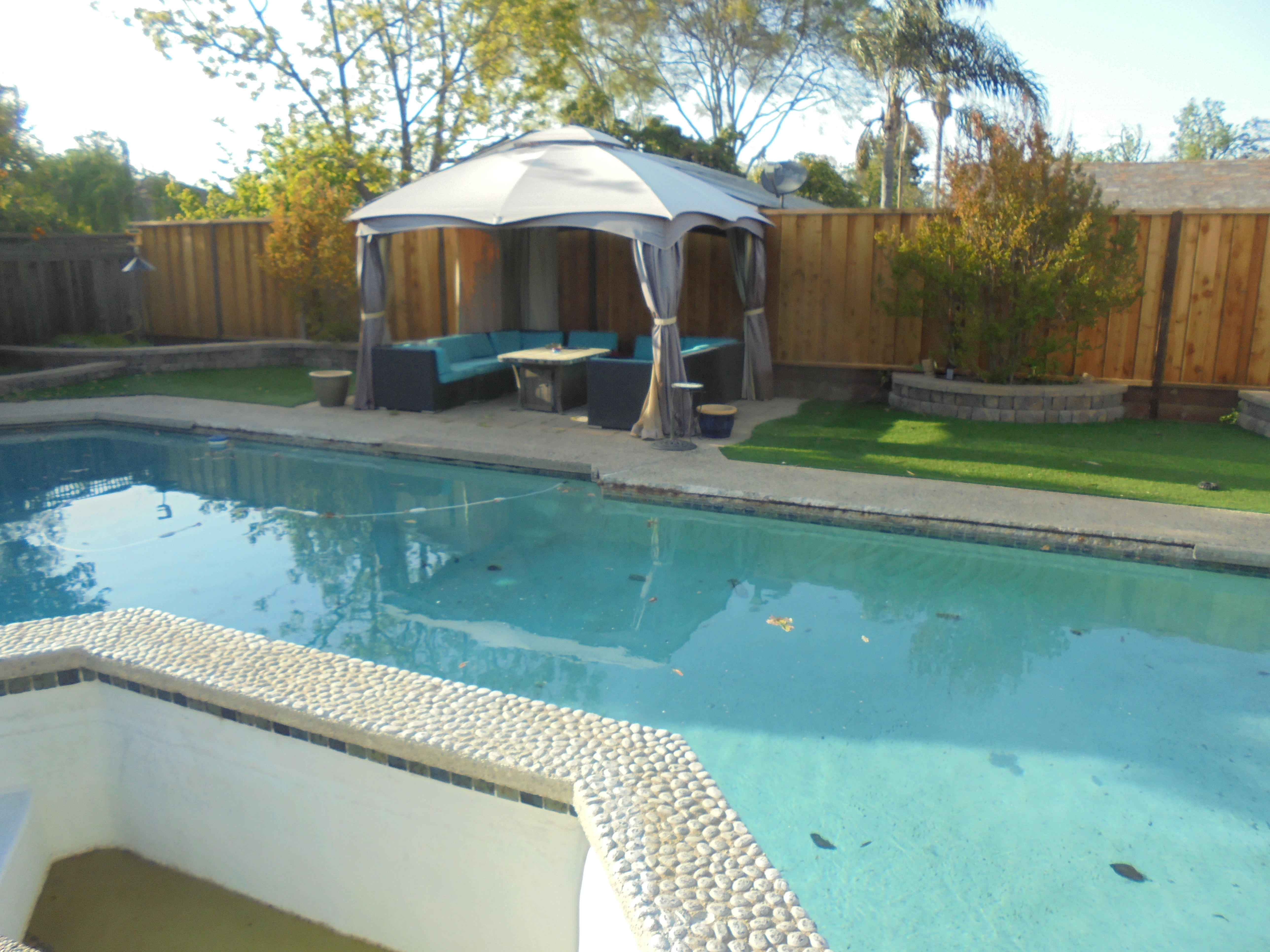 before pool and gazebo area