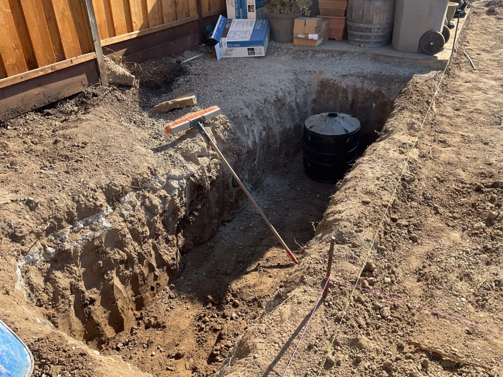 Excavation and demolition progress.
