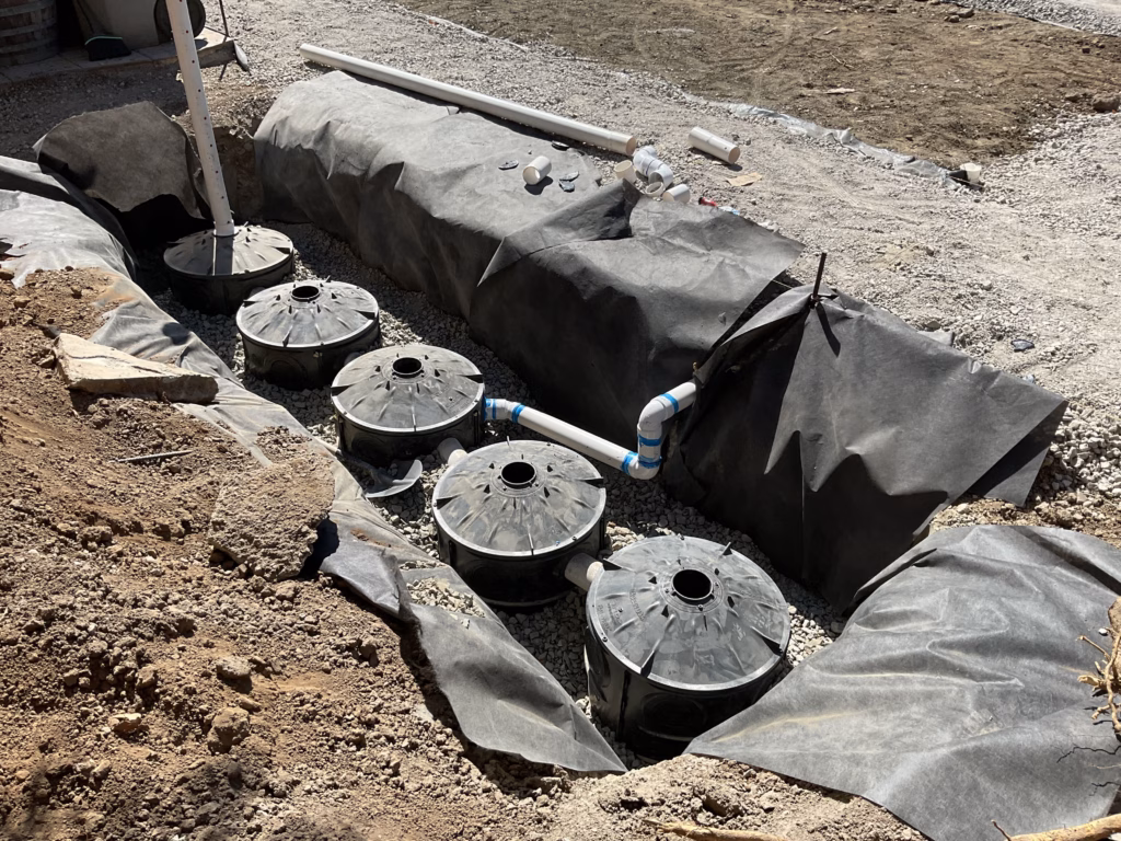 Drainage/subsurface prep progress.