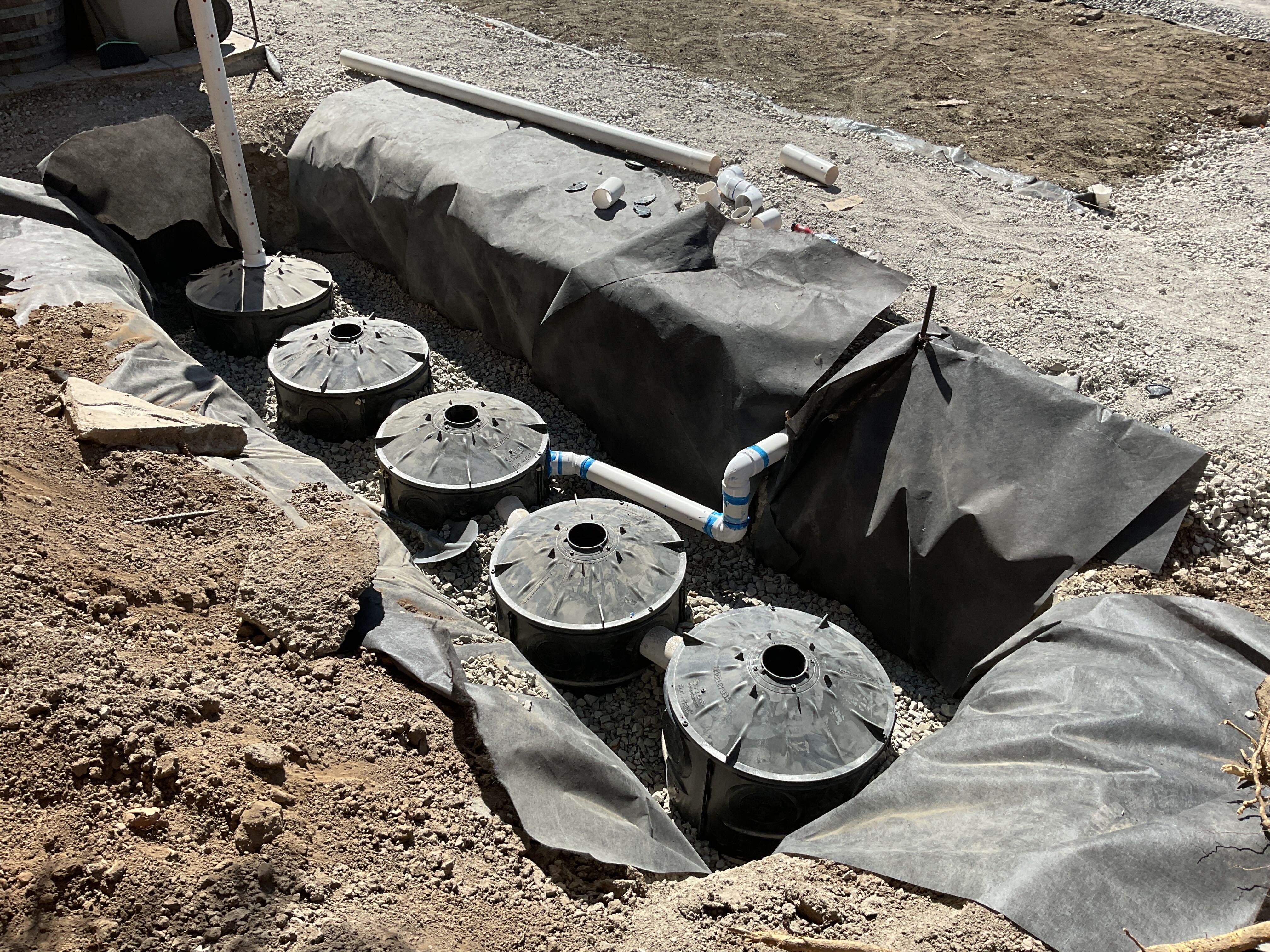 Drainage/subsurface prep progress.