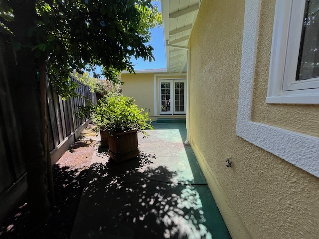 before rear patio walkout area