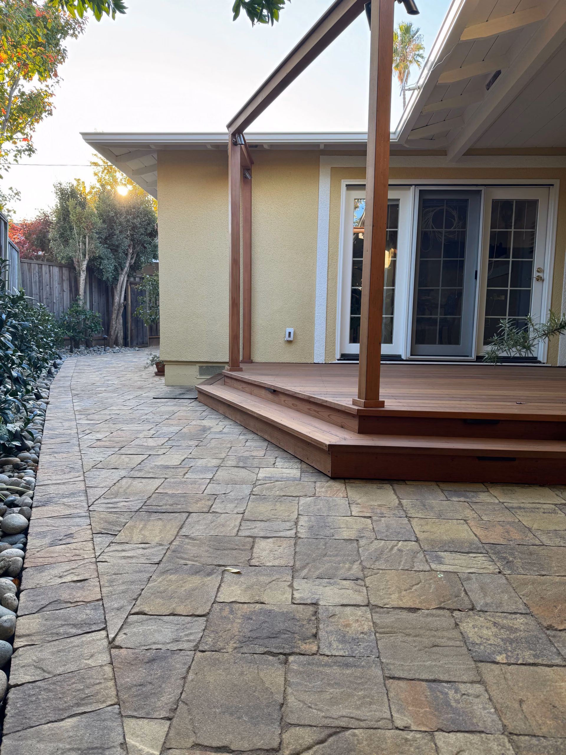 Useful rear patio view for gallery and B/A context.