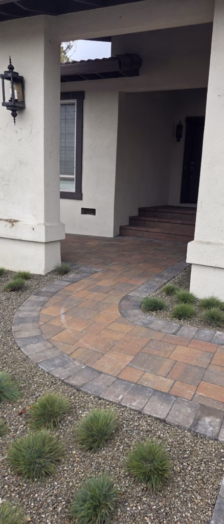 Gravel Garden and Paver Entry in San Mateo's Sugarloaf