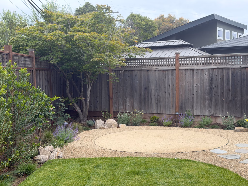 Beresford Park Pavers, Turf, and Timber Beds in San Mateo